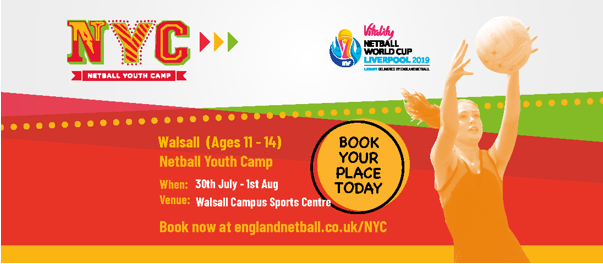 Summer Netball Youth Camp coming to Walsall!